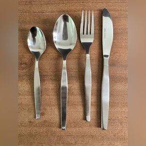 Vintage 48 piece Orion Stainless Steel Taiwan Cutlery Set Forks Spoons Knives